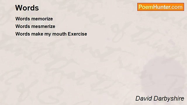David Darbyshire - Words