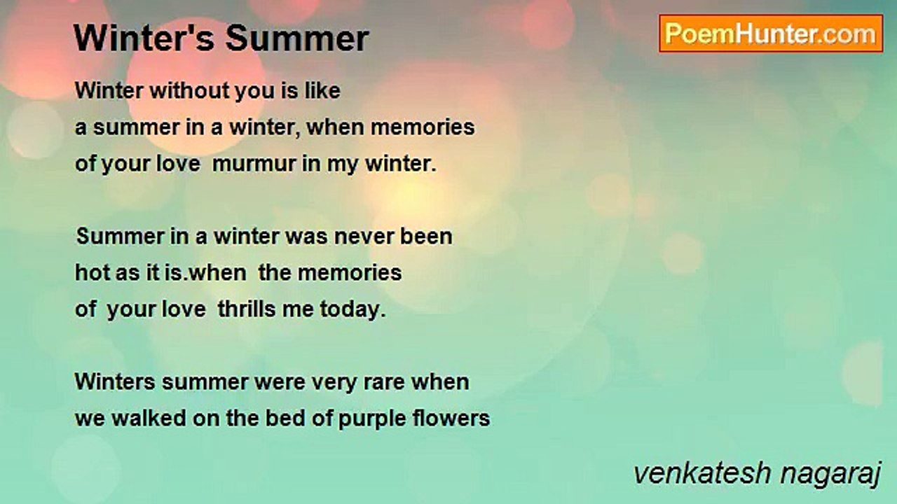 venkatesh nagaraj - Winter's Summer