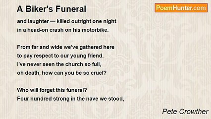 Pete Crowther - A Biker's Funeral