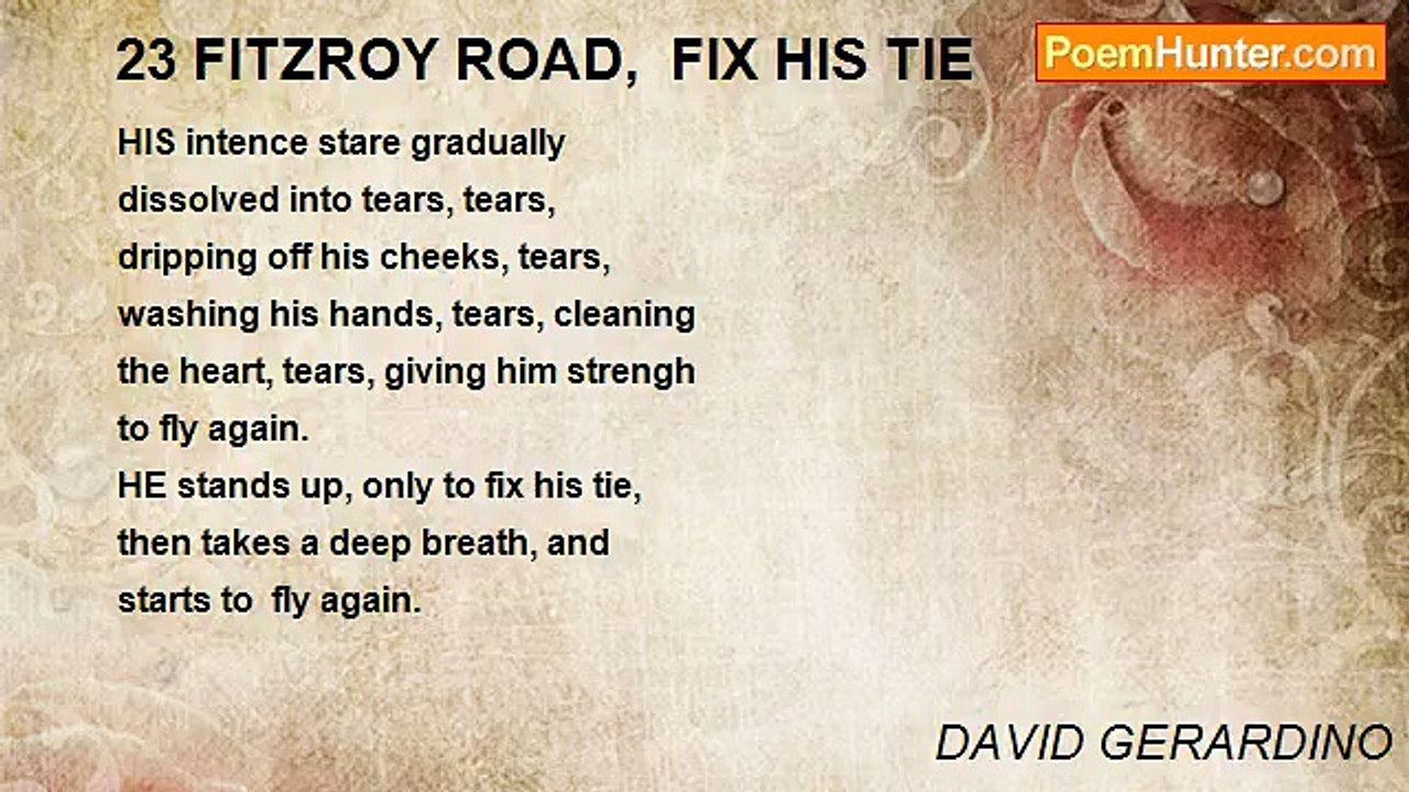 DAVID GERARDINO - 23 FITZROY ROAD,  FIX HIS TIE
