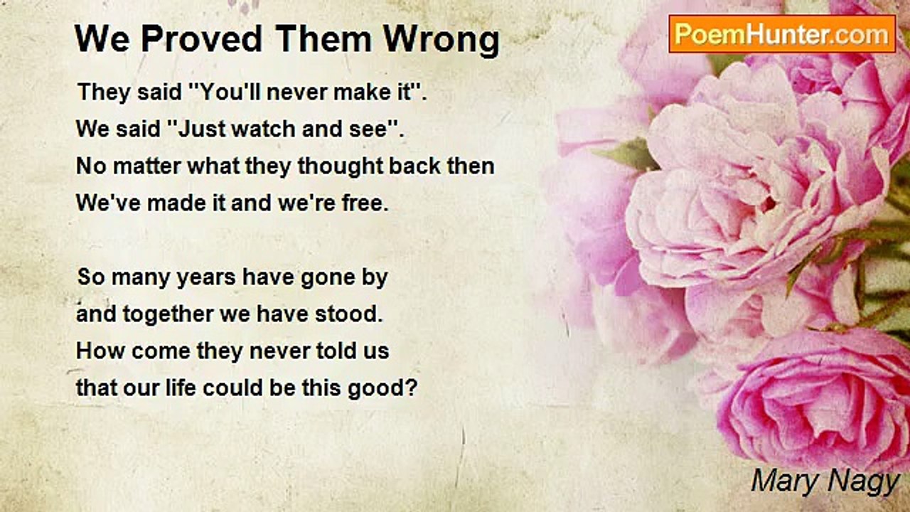 Mary Nagy - We Proved Them Wrong