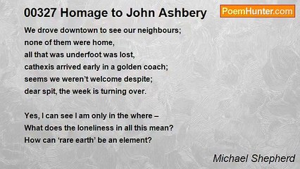 Michael Shepherd - 00327 Homage to John Ashbery