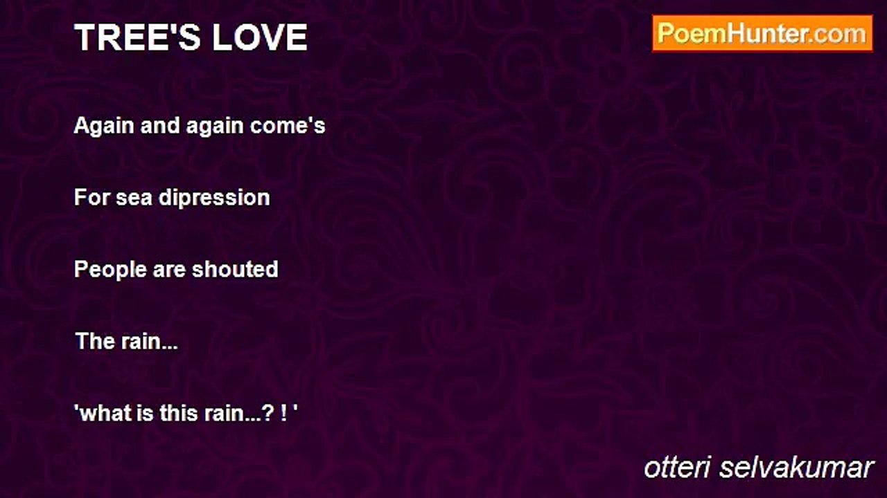 otteri selvakumar - TREE'S LOVE