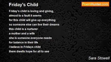 Sara Stowell - Friday's Child