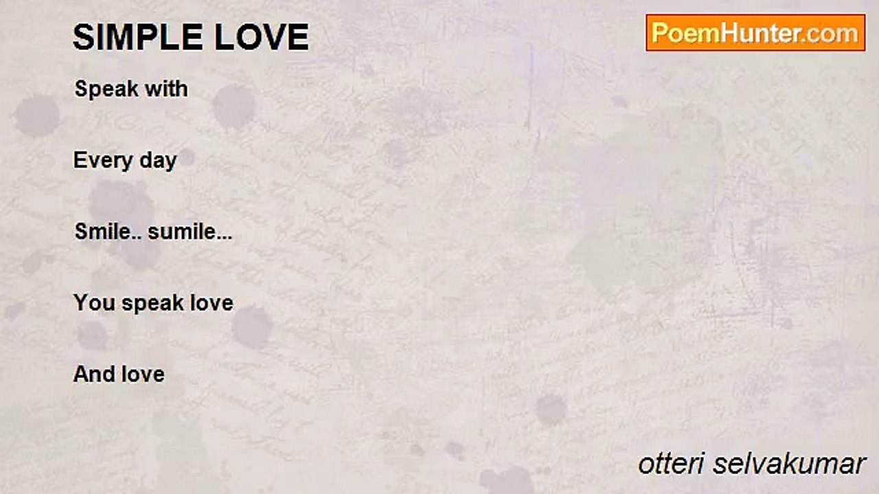 otteri selvakumar - SIMPLE LOVE