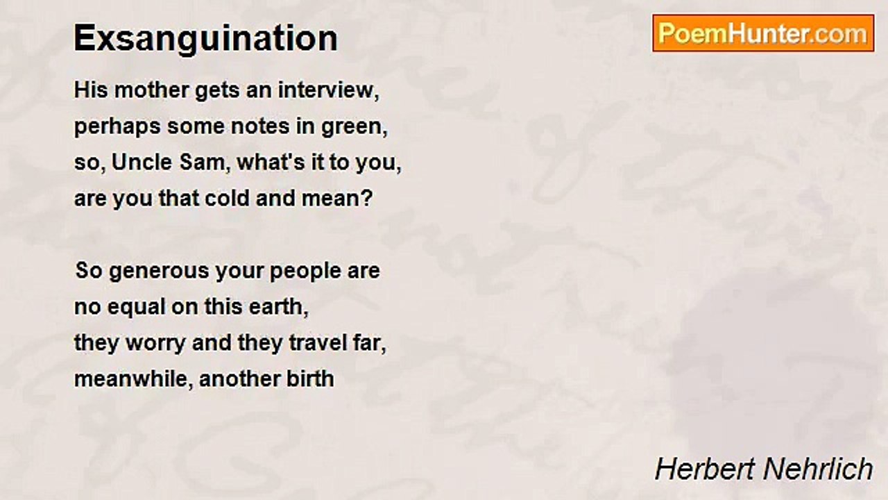 Herbert Nehrlich - Exsanguination
