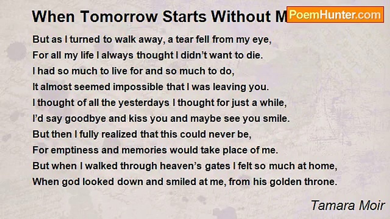 Tamara Moir - When Tomorrow Starts Without Me