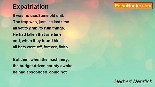 Herbert Nehrlich - Expatriation