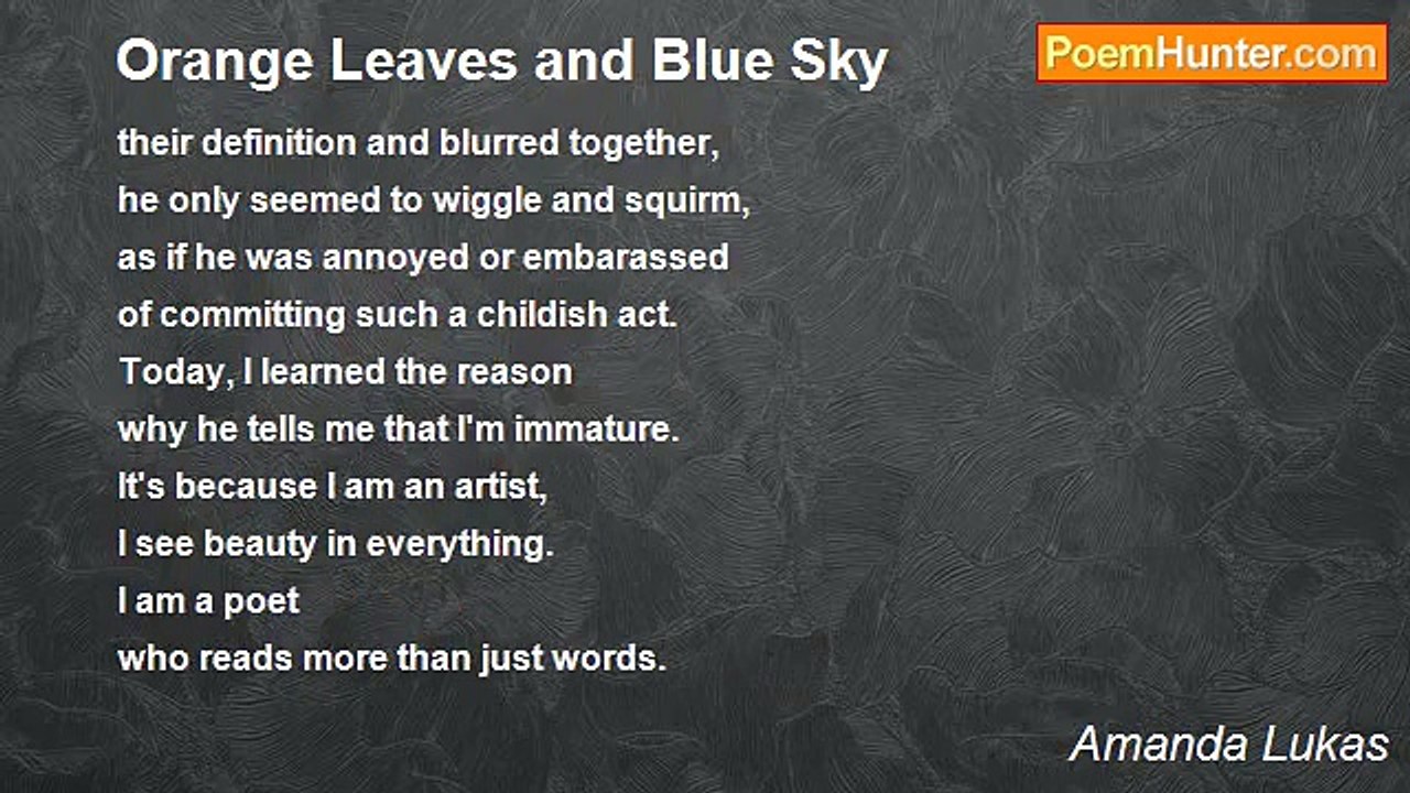 Amanda Lukas - Orange Leaves and Blue Sky