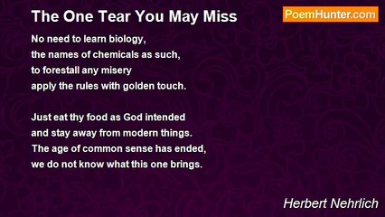Herbert Nehrlich - The One Tear You May Miss