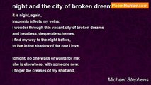 Michael Stephens - night and the city of broken dreams