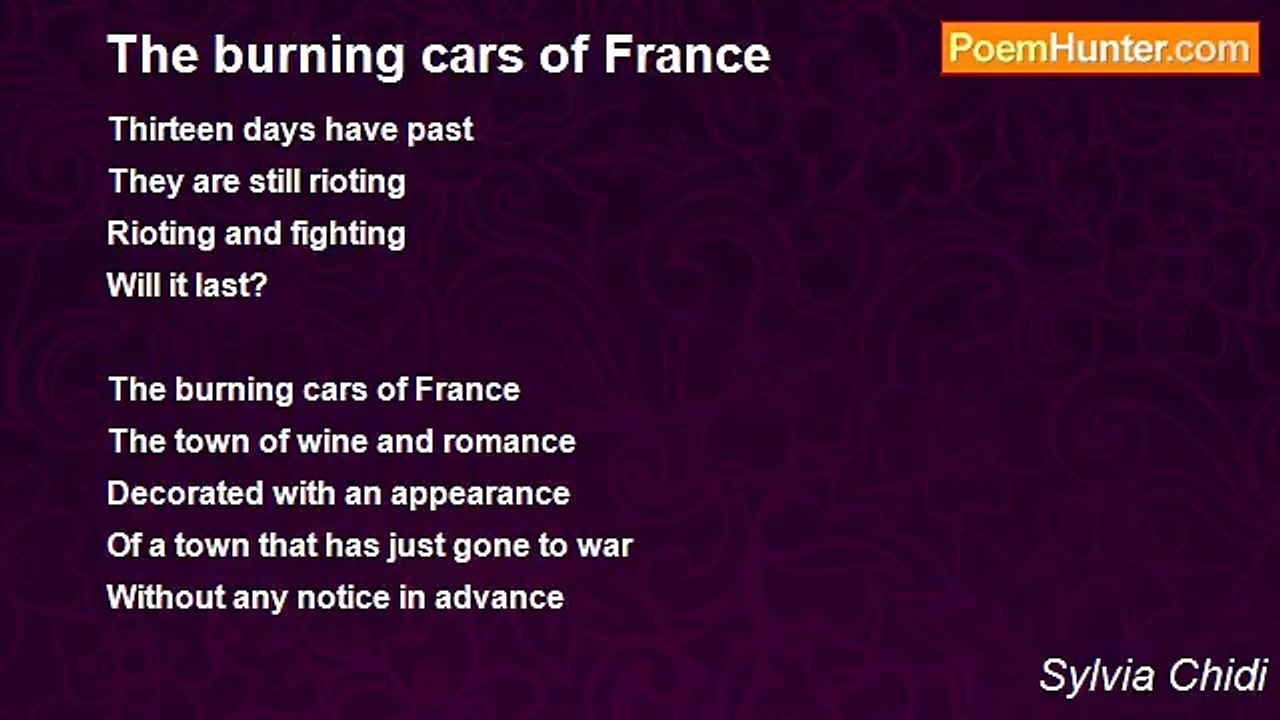 Sylvia Chidi - The burning cars of France