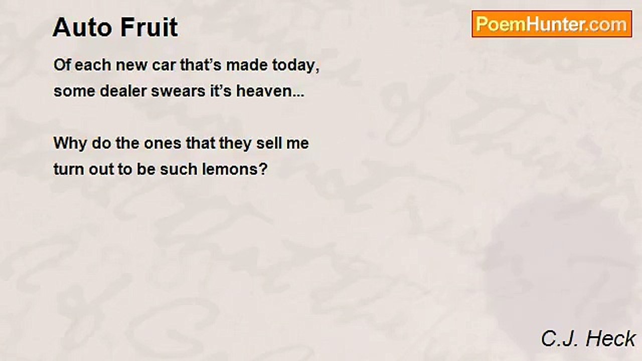 C.J. Heck - Auto Fruit