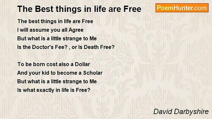 David Darbyshire - The Best things in life are Free