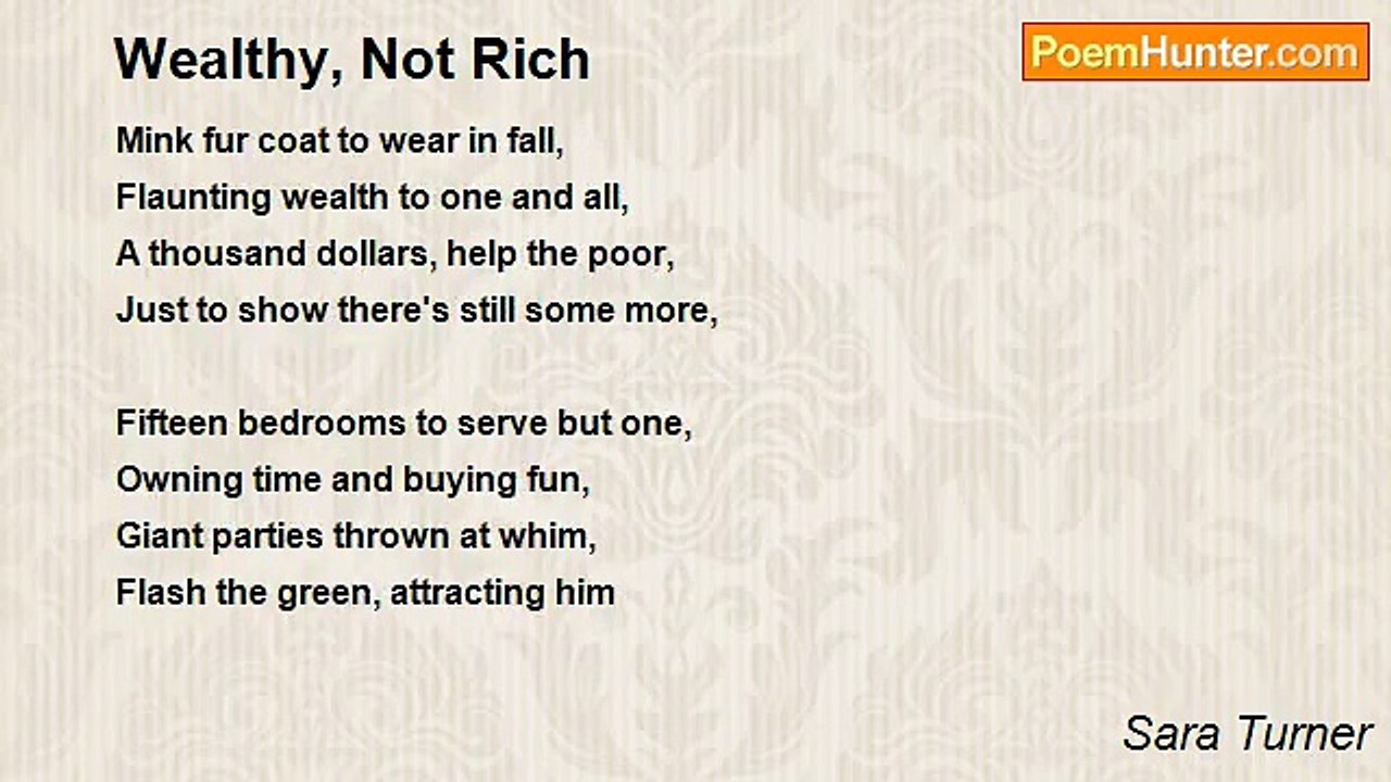 Sara Turner - Wealthy, Not Rich