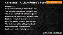 Ernestine Northover - Christmas - A Little Friend's Poem - Written By Amy Boothby, aged 10