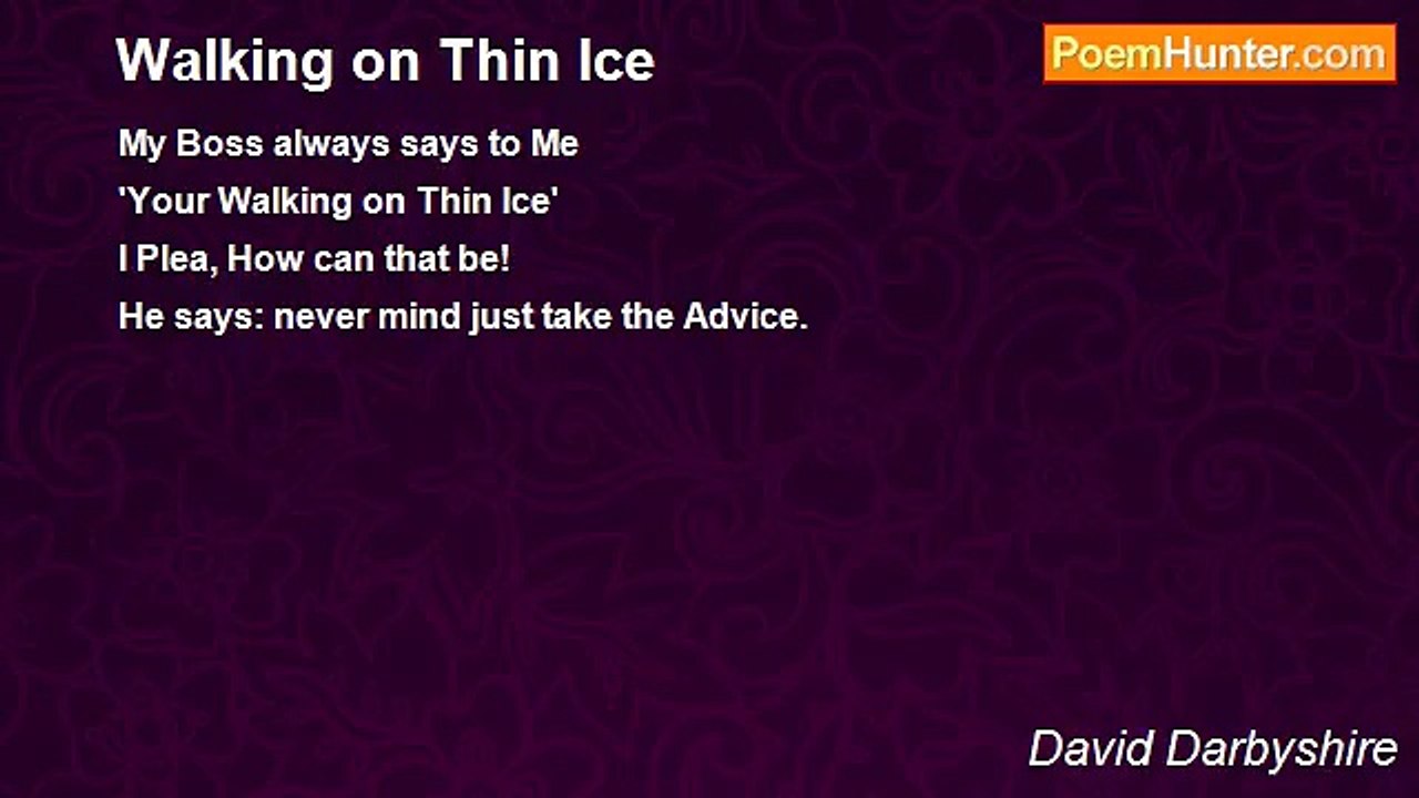 David Darbyshire - Walking on Thin Ice
