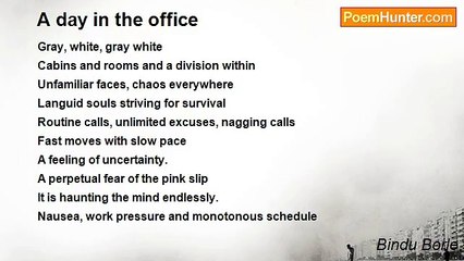 Bindu Borle - A day in the office