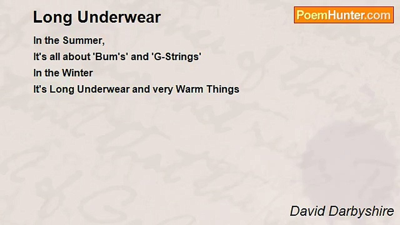 David Darbyshire - Long Underwear