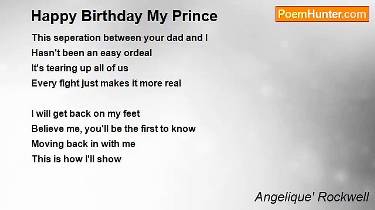 Angelique' Rockwell - Happy Birthday My Prince