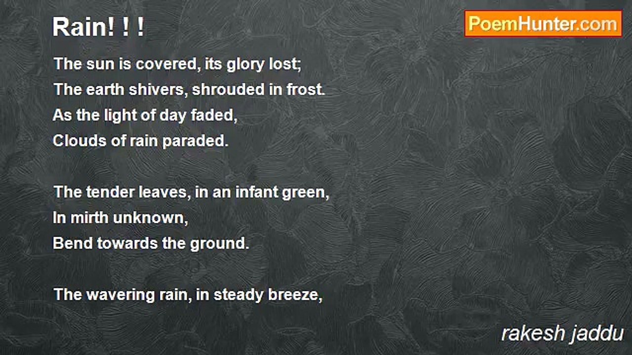 rakesh jaddu - Rain! ! !