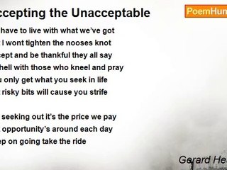 Gerard Heathcote - Accepting the Unacceptable