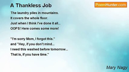 Mary Nagy - A Thankless Job