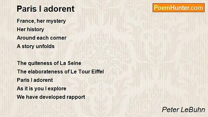 Peter LeBuhn - Paris I adorent
