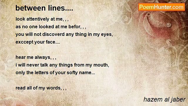 hazem al jaber - between lines....
