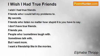 Elphaba Thropp - I Wish I Had True Friends