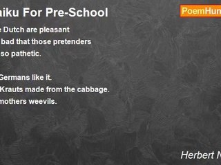 Herbert Nehrlich - Haiku For Pre-School