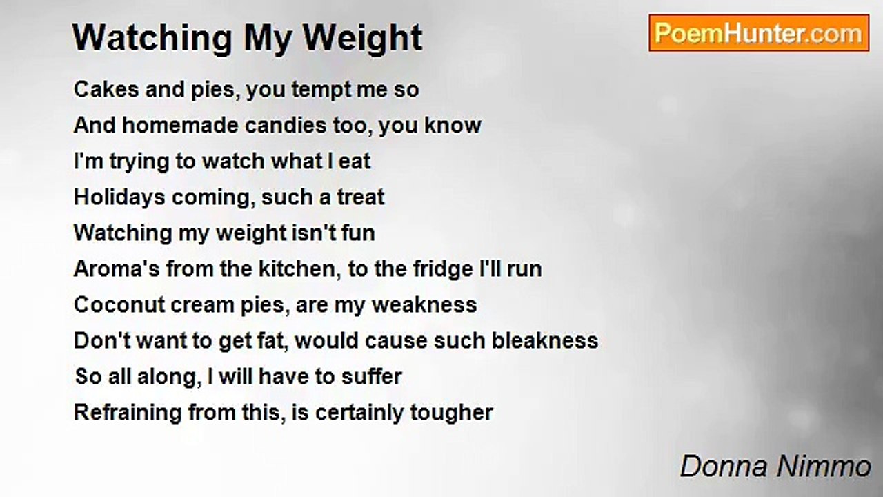 Donna Nimmo - Watching My Weight