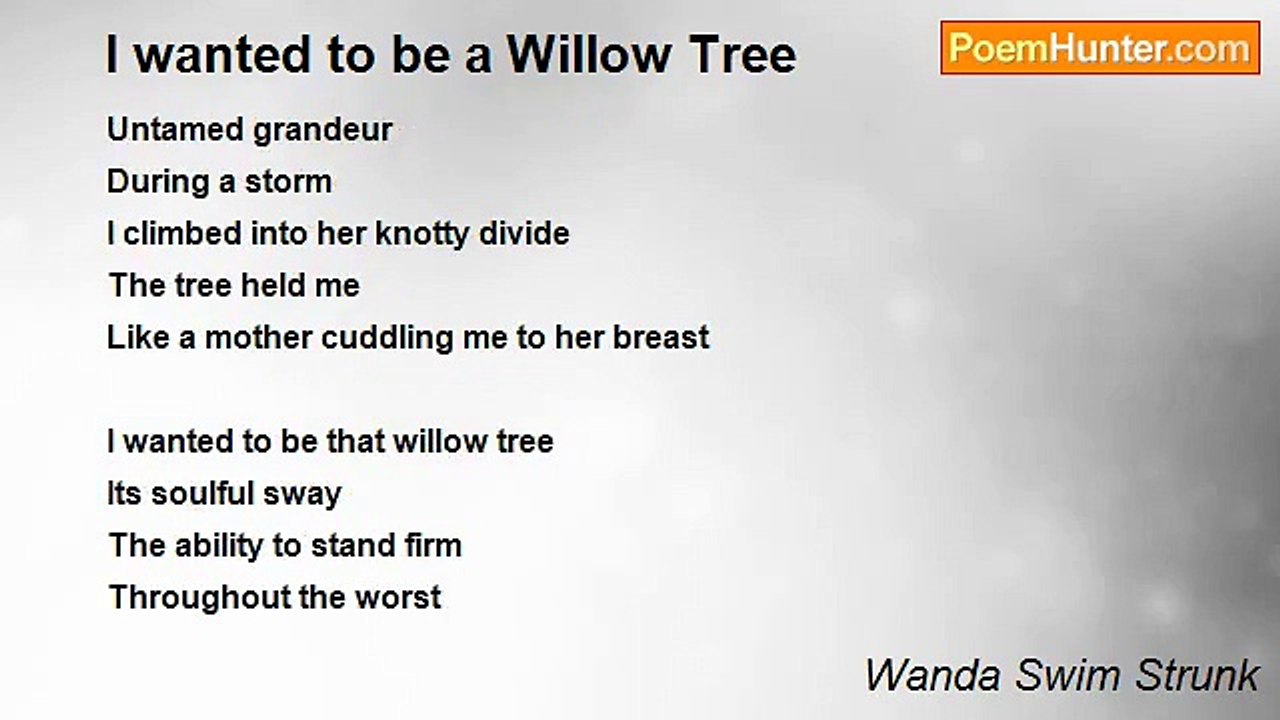 Wanda Swim Strunk - I wanted to be a Willow Tree
