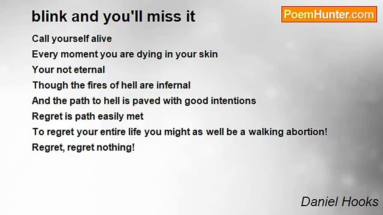 Daniel Hooks - blink and you'll miss it