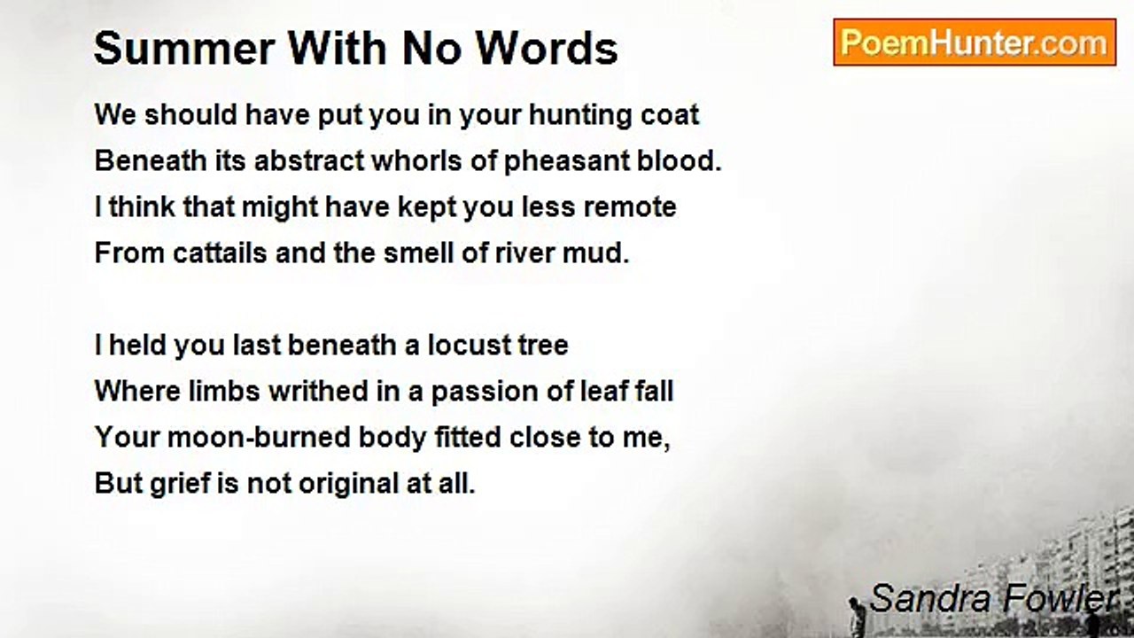 Sandra Fowler - Summer With No Words