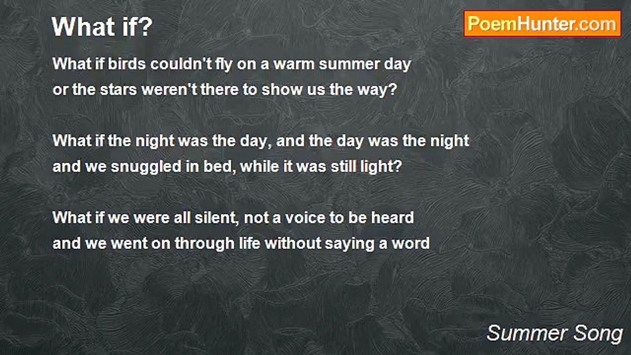 Summer Song - What if?