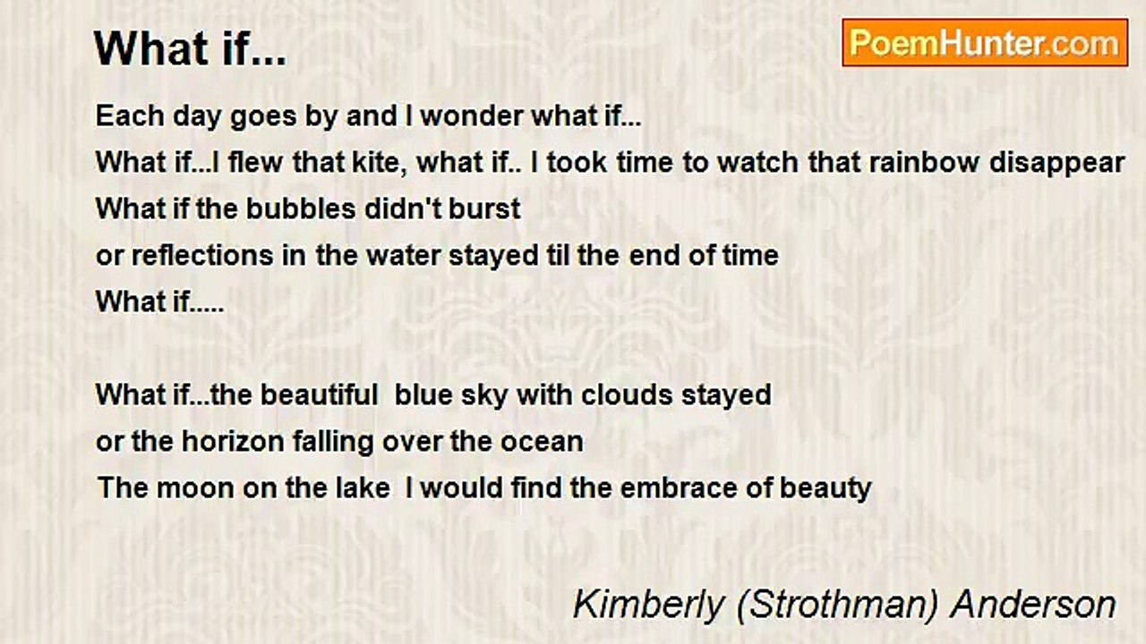 Kimberly (Strothman) Anderson - What if...