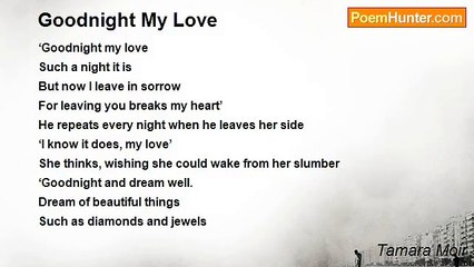 Tamara Moir - Goodnight My Love