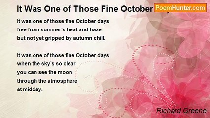 Richard Greene - It Was One of Those Fine October Days
