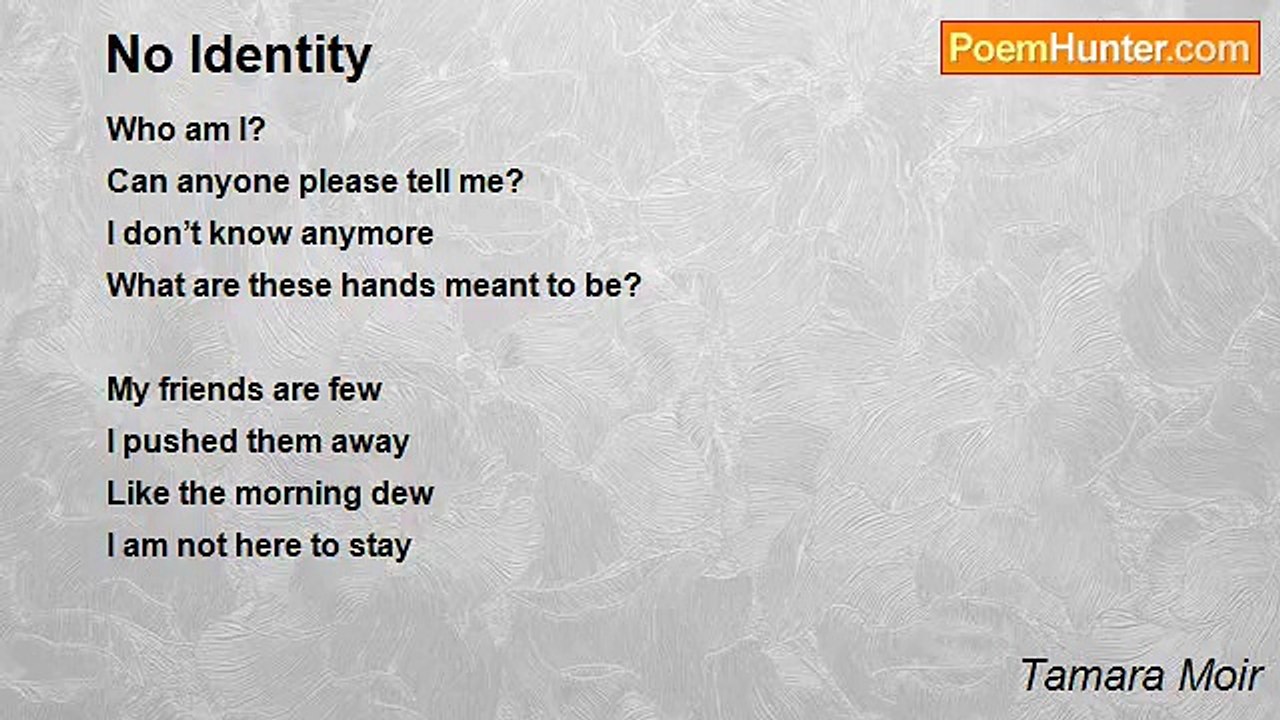 Tamara Moir - No Identity