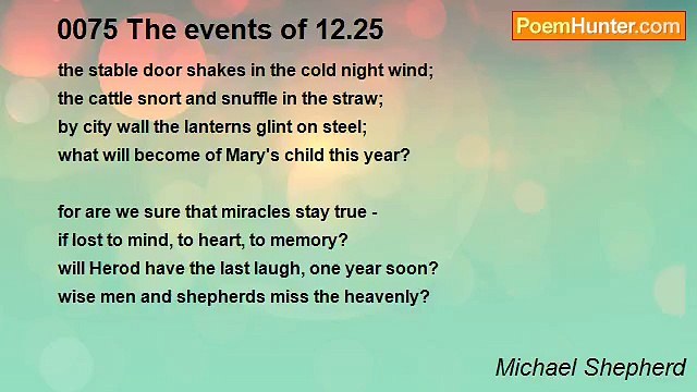 Michael Shepherd - 0075 The events of 12.25