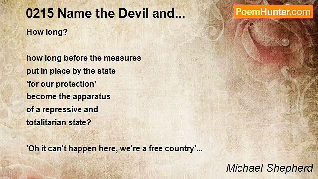 Michael Shepherd - 0215 Name the Devil and...