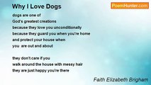 Faith Elizabeth Brigham - Why I Love Dogs