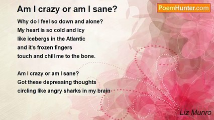 Liz Munro - Am I crazy or am I sane?
