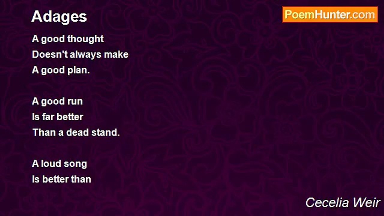 Cecelia Weir - Adages