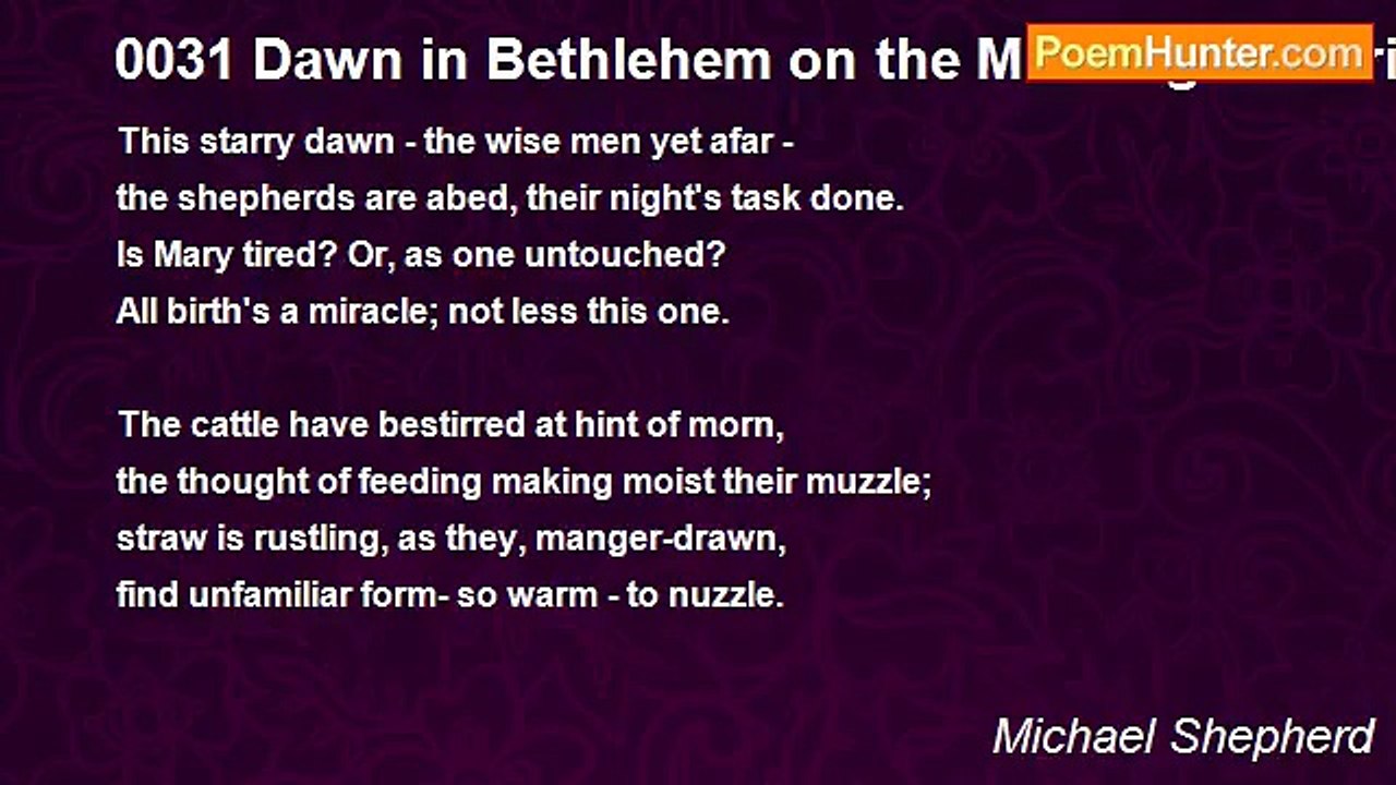 Michael Shepherd - 0031 Dawn in Bethlehem on the Morning of Christ's Nativity
