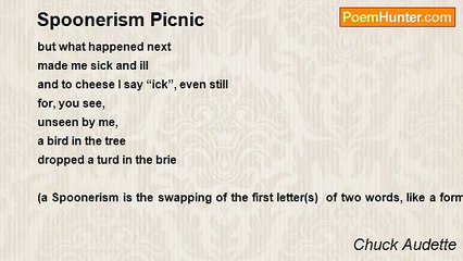 Chuck Audette - Spoonerism Picnic