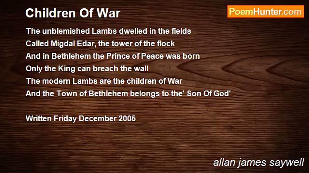 allan james saywell - Children Of War
