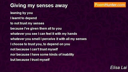 Elisa Lai - Giving my senses away
