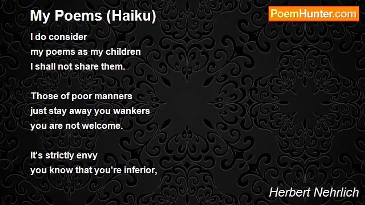 Herbert Nehrlich - My Poems (Haiku)